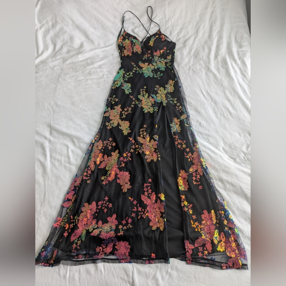 City Triangles Black and Red Spaghetti Strap Sundress